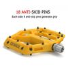 Mountain Bike Pedals - 9/16" Nylon Fiber Bicycle Flat Pedals -Bicycle Platform Pedals for Road Mountain BMX MTB Bike (Yellow) view 3