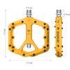 Mountain Bike Pedals - 9/16" Nylon Fiber Bicycle Flat Pedals -Bicycle Platform Pedals for Road Mountain BMX MTB Bike (Yellow) view 4