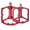 Road/Mountain Bike Pedals - 3 Bearings Bicycle Pedals - 9/16 CNC Machined Flat Pedals with Removable Anti-Skid Nails view 1
