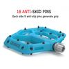 Mountain Bike Pedals - 9/16" Nylon Fiber Bicycle Flat Pedals -Bicycle Platform Pedals for Road Mountain BMX MTB Bike (Blue) view 3