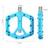 Mountain Bike Pedals - 9/16" Nylon Fiber Bicycle Flat Pedals -Bicycle Platform Pedals for Road Mountain BMX MTB Bike (Blue) view 4