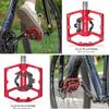 Mountain Bike Pedals- Dual Function Bicycle Flat Pedals and Clipless Pedals- 9/16" Platform Pedals Compatible with SPD for Road Mountain BMX Bike (Red) view 2