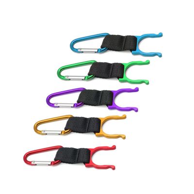 5Pcs Portable Water Bottle Buckle,Convenient Carrying Drink Clip Hook Holder D-Ring Hanging Carabiner Bucklefor Traveling Camping Hiking Outdoor Activities- Random Color