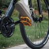 Road/Mountain Bike Pedals - 3 Bearings Bicycle Pedals - 9/16 CNC Machined Flat Pedals with Removable Anti-Skid Nails (Gold) view 2