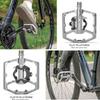 Mountain Bike Pedals- Dual Function Bicycle Flat Pedals and Clipless Pedals- 9/16" Platform Pedals Compatible with SPD for Road Mountain BMX Bike (Silver) view 2