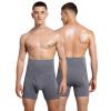 ANMUR Full Rise Boxers Briefs Cotton Mens Underwear Breathable Men's Panties Tummy Tuck Shapewear Shorts (Color : Light Gray, Size : XL/X-Large) view 3