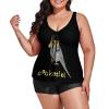 BAIKUTOUAN Cute Cockatiel Plus Size Swimsuit for Women Two Piece Bathing Suit Printed Swimwear view 1