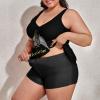 BAIKUTOUAN Cute Cockatiel Plus Size Swimsuit for Women Two Piece Bathing Suit Printed Swimwear view 2
