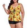 BAIKUTOUAN Beer and Crawfish Plus Size Swimsuit for Women Two Piece Bathing Suit Printed Swimwear view 1