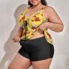BAIKUTOUAN Beer and Crawfish Plus Size Swimsuit for Women Two Piece Bathing Suit Printed Swimwear view 2