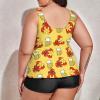 BAIKUTOUAN Beer and Crawfish Plus Size Swimsuit for Women Two Piece Bathing Suit Printed Swimwear view 3