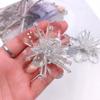 2PCS Elegant Bride Rhinestone Crystal Flower Shoe Clips Shoe Buckle DIY Princess Shoes Decoration Accessories for Women Wedding Party view 2