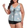 BAIKUTOUAN Sloth Again Sloth Plus Size Swimsuit for Women Two Piece Bathing Suit Printed Swimwear view 1
