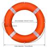 30" Boat Throw Rings with Water Floating lifesaving Rope 98.4 feet, Life Ring with Fluorescent Reflective Strip, White Grab Lines view 2