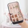 VOMNA 5pack/PU Leather Travel Jewelry Case, Mini Jewelry Box, Small Jewelry Organizer Portable Display Storage Case for Rings Earrings Necklace Bracelet Bangle,Gifts for Girls Women (Black) view 2