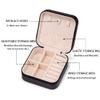 VOMNA 5pack/PU Leather Travel Jewelry Case, Mini Jewelry Box, Small Jewelry Organizer Portable Display Storage Case for Rings Earrings Necklace Bracelet Bangle,Gifts for Girls Women (Black) view 4