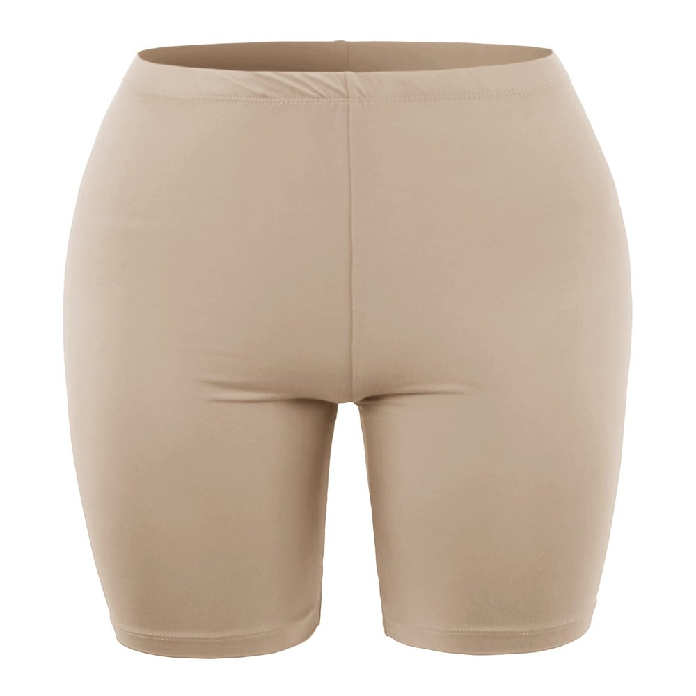 Brushed Microfiber Bermuda Biker Shorts Ash Mocha 1XL