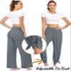 UEU Womens Wide Leg Yoga Pants High Waisted Joggers Casual Loose Fit Plus Size Lounge Pjs Sweatpants with Pockets (Mid Gray, S) view 4