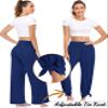 UEU Womens Wide Leg Yoga Pants High Waist Joggers for Women Casual Loose Pajamas Lounge Sweatpants with Pockets (Royal Blue, L) view 4