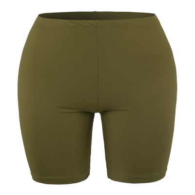 Brushed Microfiber Bermuda Biker Shorts Dusty Olive L