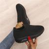 JUUCWOUT Super Soft Women's Walking Shoes, Mesh Slip On Air Cushion Lady Girls Modern Easy Shoes Black view 4