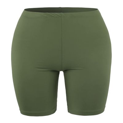 Brushed Microfiber Bermuda Biker Shorts Light Olive M
