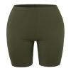 Brushed Microfiber Bermuda Biker Shorts Dark Olive L view 1