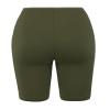 Brushed Microfiber Bermuda Biker Shorts Dark Olive L view 3