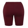 Brushed Microfiber Bermuda Biker Shorts Dark Burgundy 1XL view 3
