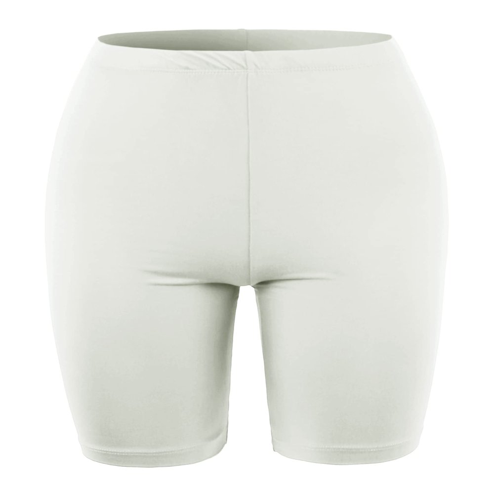 Brushed Microfiber Bermuda Biker Shorts Bone S