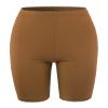 Brushed Microfiber Bermuda Biker Shorts Deep Camel L view 1