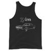 JG Infinite 1967 Chevy Camaro Z28 Antique Car Muscle Cars Unisex Tank Top Black view 1