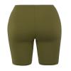 Brushed Microfiber Bermuda Biker Shorts Dusty Olive XL view 3