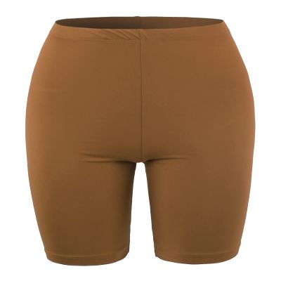 Brushed Microfiber Bermuda Biker Shorts Deep Camel S