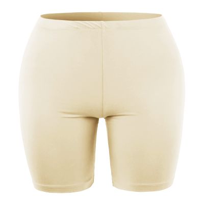Brushed Microfiber Bermuda Biker Shorts Sand Beige L
