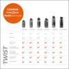 FIDLOCK Twist Single Bottle 800ml/27oz | Includes Bottle & Twist Connector (Without Bicycle Base) | For Biking, Hiking, & More | Black view 3
