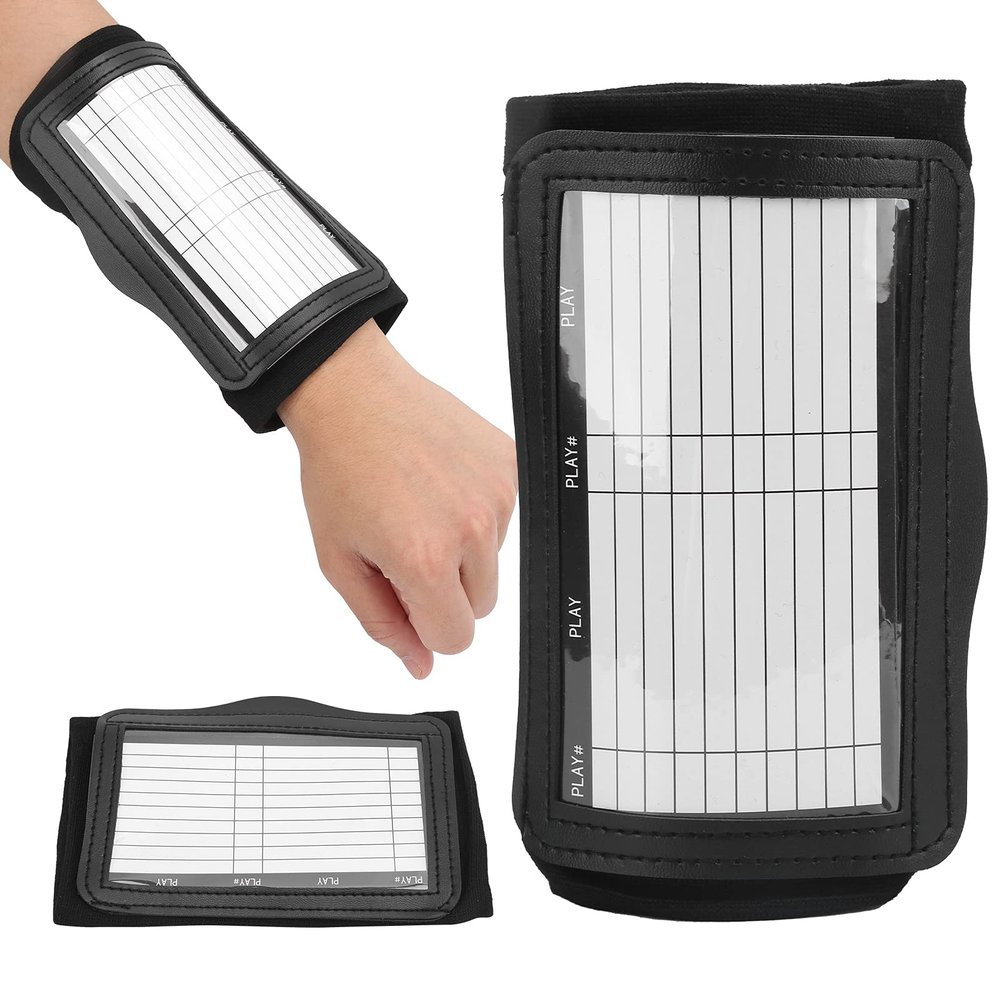 01 02 015 Football Wristband Board, Breathable Black Fold Transparent Cover Soccer Board Elastic Cotton Durable for Ball Sports