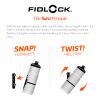 FIDLOCK Twist Bottle 800ml/27oz + Base Systems | New Leak-Proof, Self-Sealing Bottle Cap | Bike Water Bottle Holder with No Screws & Attached Bottle | Cage Free Magnetic Rack | Clear view 4
