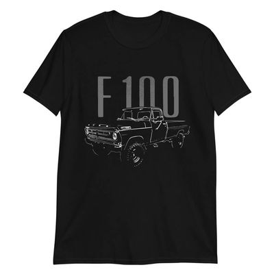 1972 F100 Vintage Pickup Truck Owner Short-Sleeve Unisex T-Shirt Black