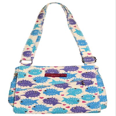 bungalow 360 Small Messenger Bag (Puffer Fish)