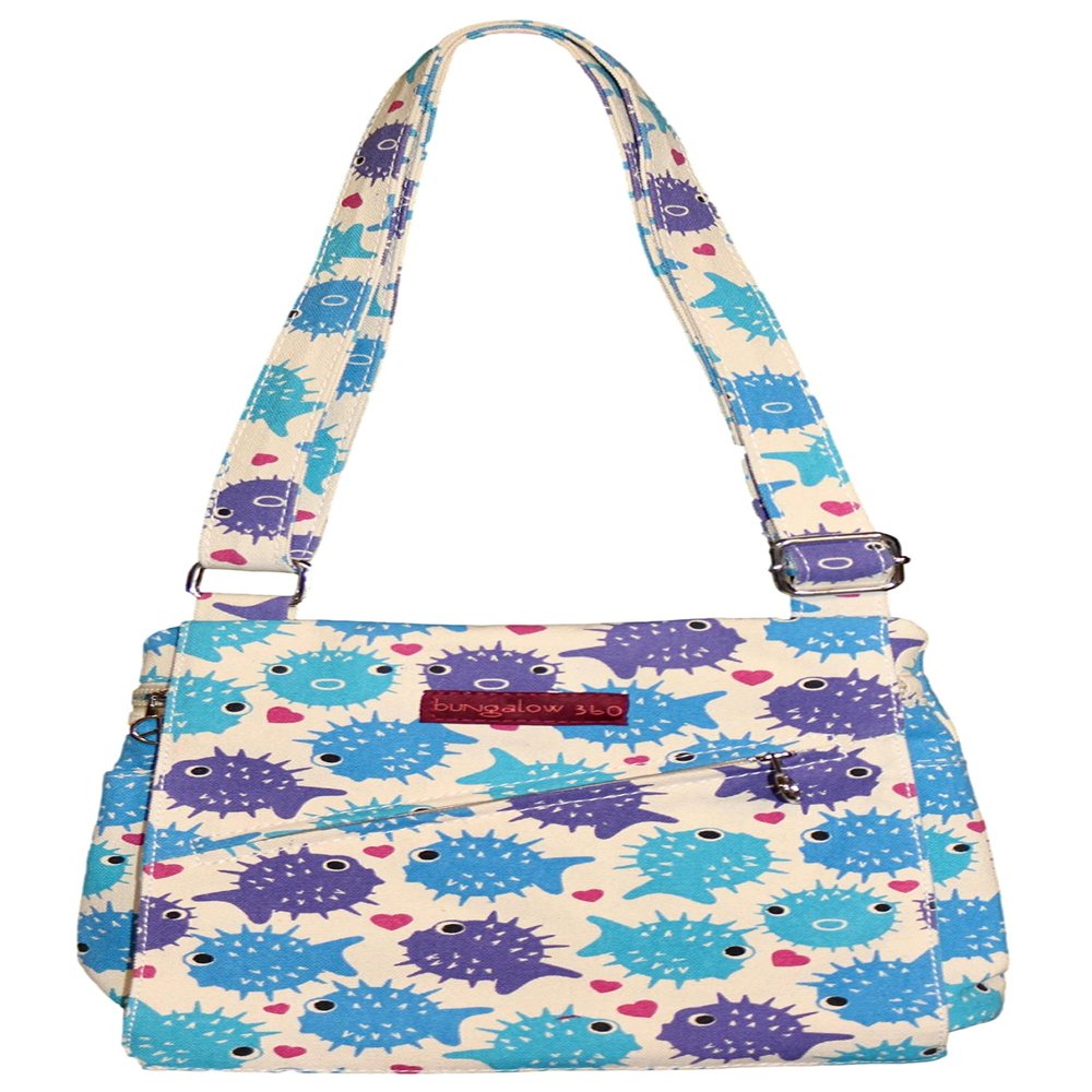 bungalow 360 Small Messenger Bag (Puffer Fish)