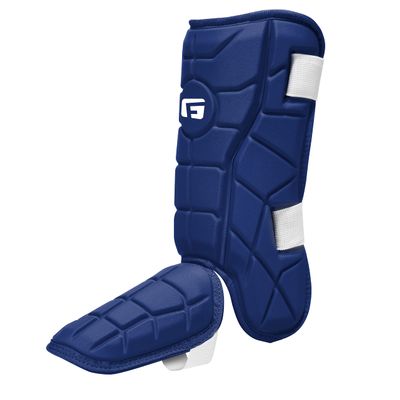 G-Form Elite Batter's Leg Guard - Baseball Leg Guard with Adjustable Straps - LH Hitter, Navy Blue, Adult