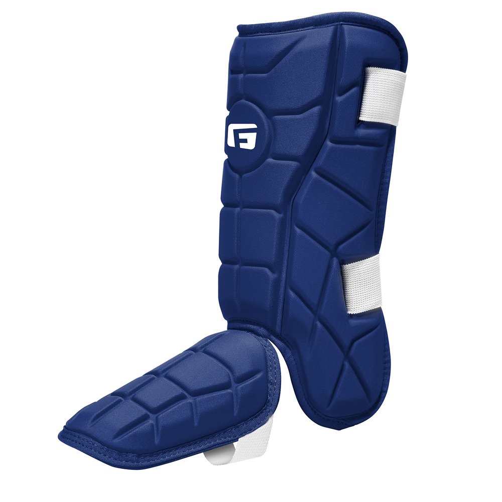 G-Form Elite Batter's Leg Guard - Baseball Leg Guard with Adjustable Straps - LH Hitter, Navy Blue, Adult