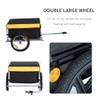 Aosom Bicycle Cargo Trailer, Two-Wheel Bike Luggage Wagon Trailer with Removable Cover, Fits 20"-26" Bicycle Wheels, Yellow view 3