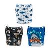 ALVABABY Large Swim Diapers Baby & Toddler Snap One Size Reusable Adjustable Baby Boy (Summer Vacation Large 3ZSWY16 view 1