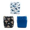 ALVABABY Large Swim Diapers Baby & Toddler Snap One Size Reusable Adjustable Baby Boy (Summer Vacation Large 3ZSWY16 view 2
