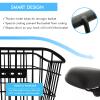 MATTISAM Bike Basket Rear, [Tool-Free Install], Bicycle Pet Basket for Back Cargo Rack, with Waterproof Cover, Cargo Net view 2