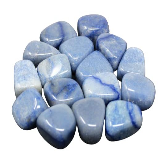 1/4 lb Lots Tumbled Stones: Type Blue Quartz (Wholesale Bulk, Crystal Healing, 4 oz)
