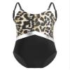 renvena Teen Girls Leopard Swimming Leotard Adjustable Straps One Piece Beach Swimwear Water Tankini Brown Leopard 12 Years view 1