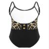 renvena Teen Girls Leopard Swimming Leotard Adjustable Straps One Piece Beach Swimwear Water Tankini Brown Leopard 12 Years view 2